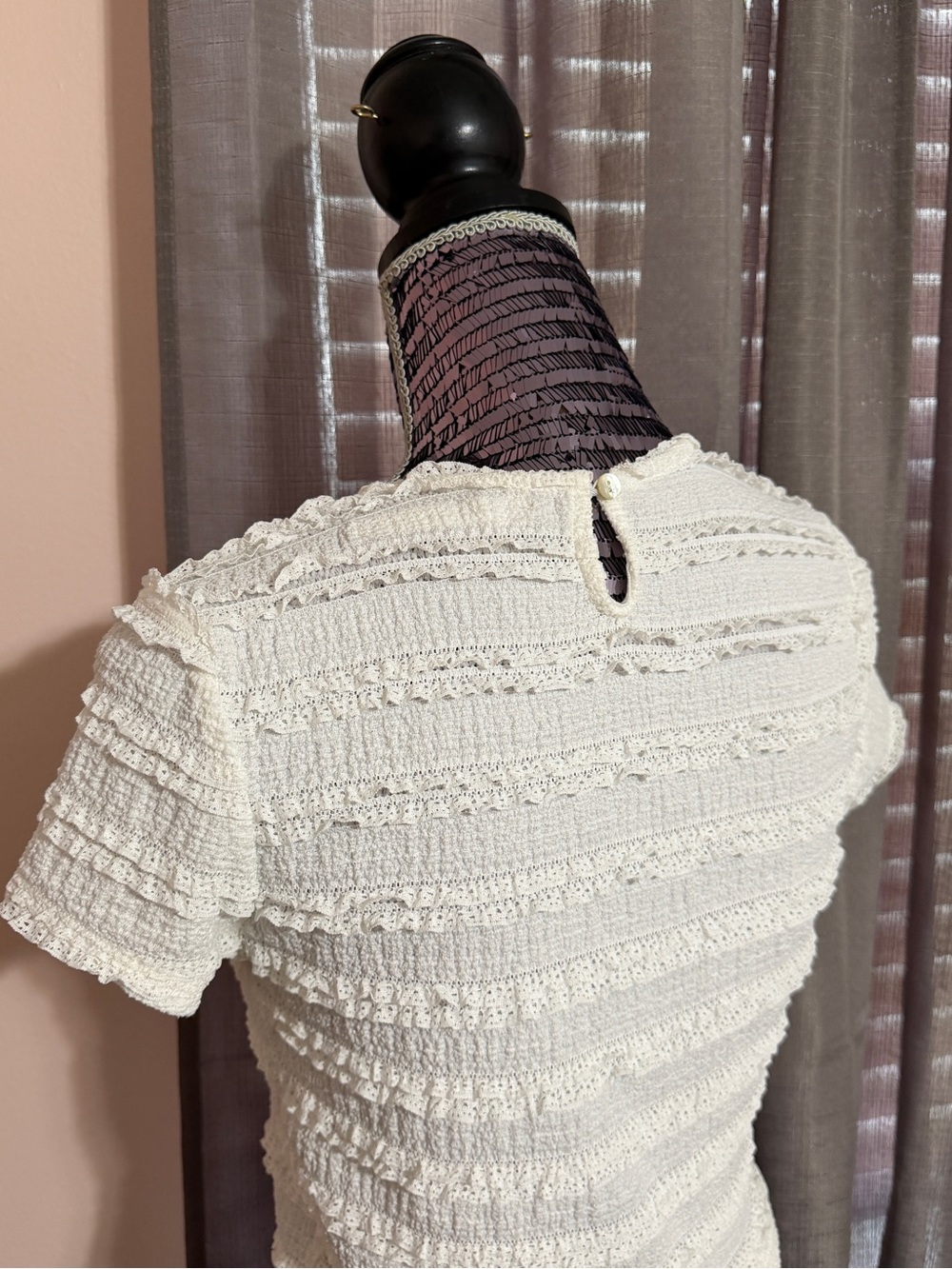 ALTAR’D STATE White Ruffle Top - Size Medium - Picture 5 of 11
